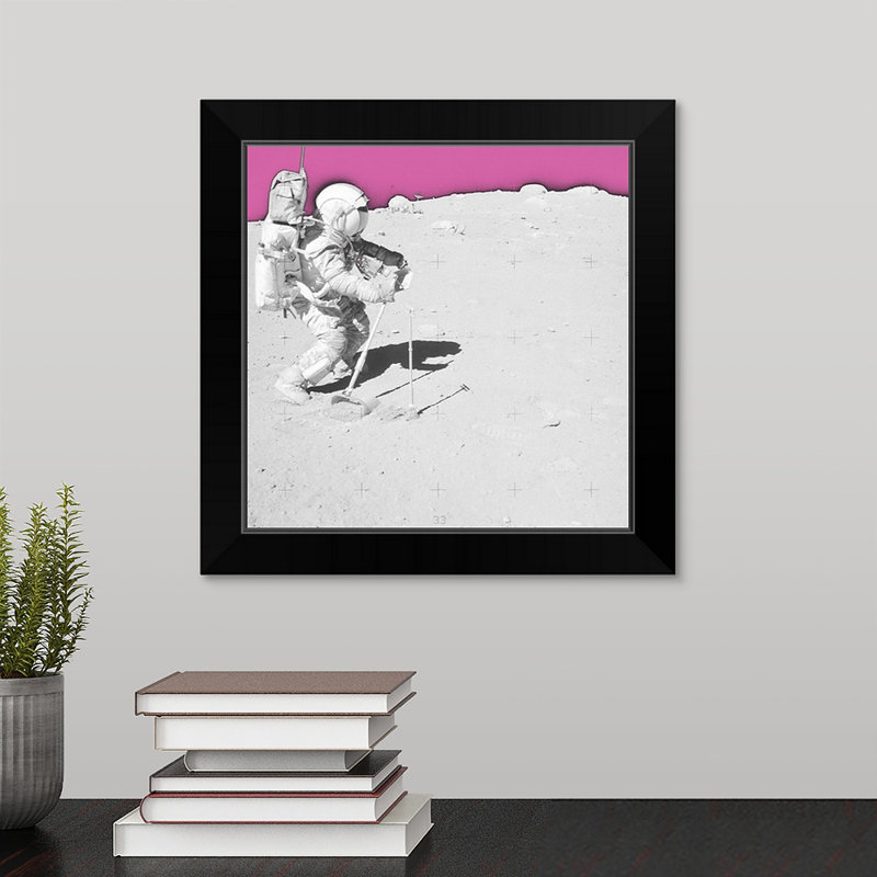« spaces ii », reproduction d’art encadrée novogratz, H 15 po x l 15 po x P 1 po, Cadre noir
