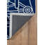 Tapis bleu marine touffeté à la main Taron-809829188