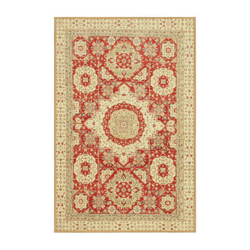 Tapis décoratif multicolore à motif abstrait, Rectangle 6 pi x 9 pi