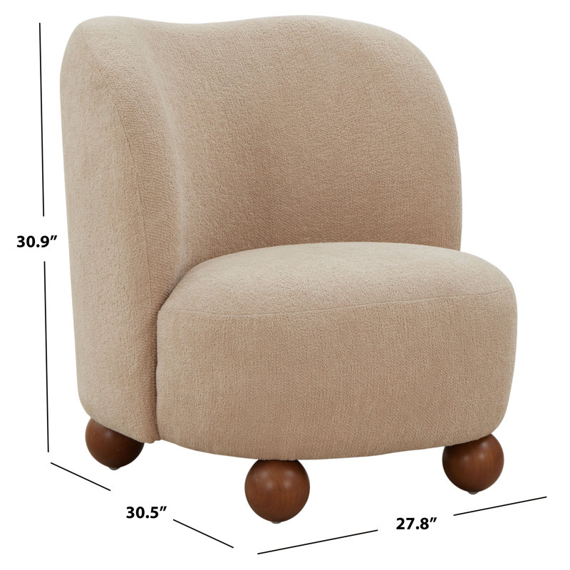 Rodolfo Boucle Accent Chair, Oatmeal Boucle