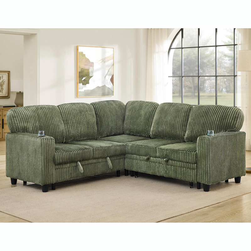 L-Shaped Sectional Sofa Bed
