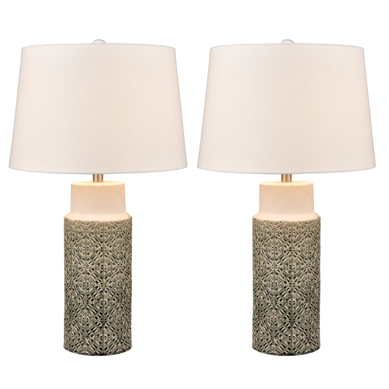 Ensemble de 2 lampes de table 1 lumière Tula 30 po - Gris