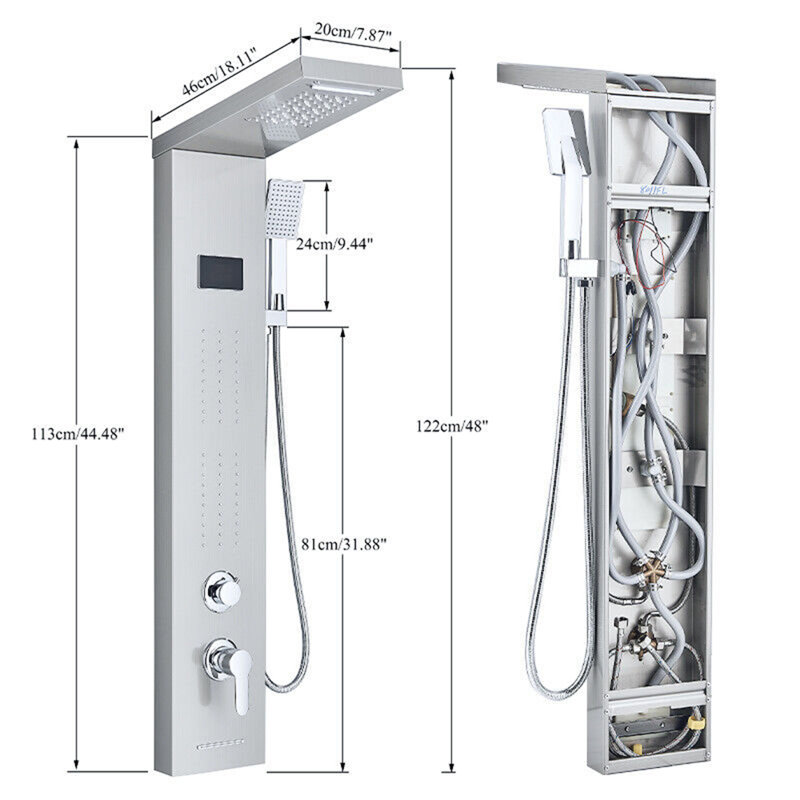 44.48'' Shower Panel with Fixed Shower Head
