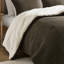 Édredon simple en chenille de tricot gaufré de taille simple, comprend et 2 taies décoratives, rembourré, réversible, lavable à la machine, couleur brune et collection de taies décoratives, 100% lavable-119106405