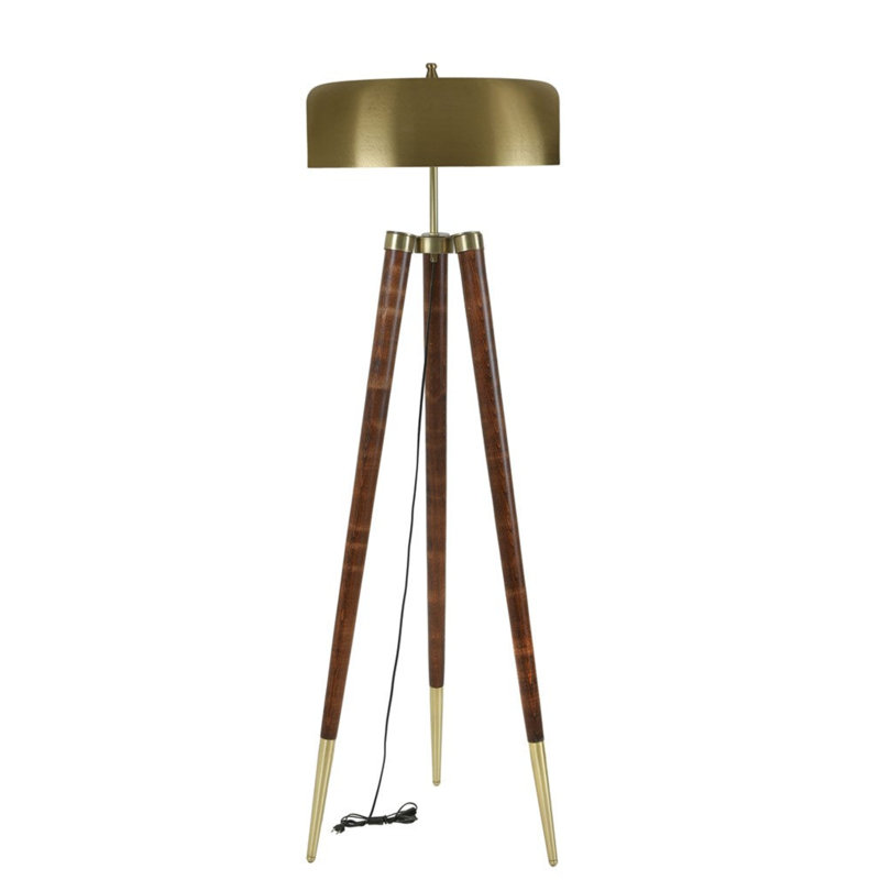 Claypoole 165cm Tripod Floor Lamp, Gold