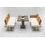 Ensemble de salle à manger rectangulaire pour restaurant de L 31,5 po x l 63 po