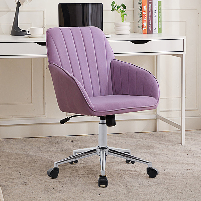 Chaise de bureau réglable, chaise pivotante ergonomique, Lilas