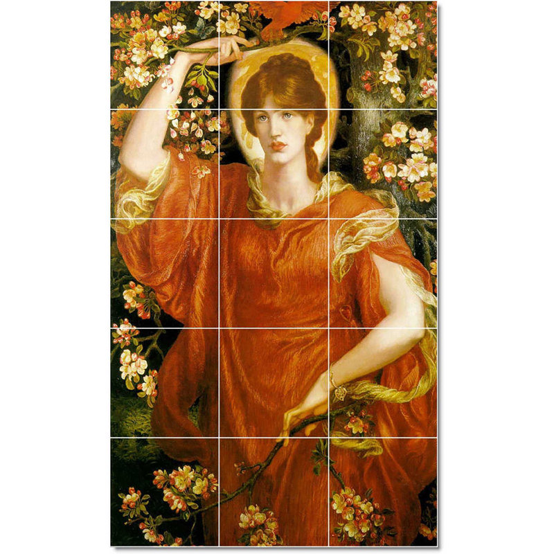 Carreau de céramique décorative 18 po x 30 po 6 po x 6 po, Dante Gabriel Rossetti Mythology W23012