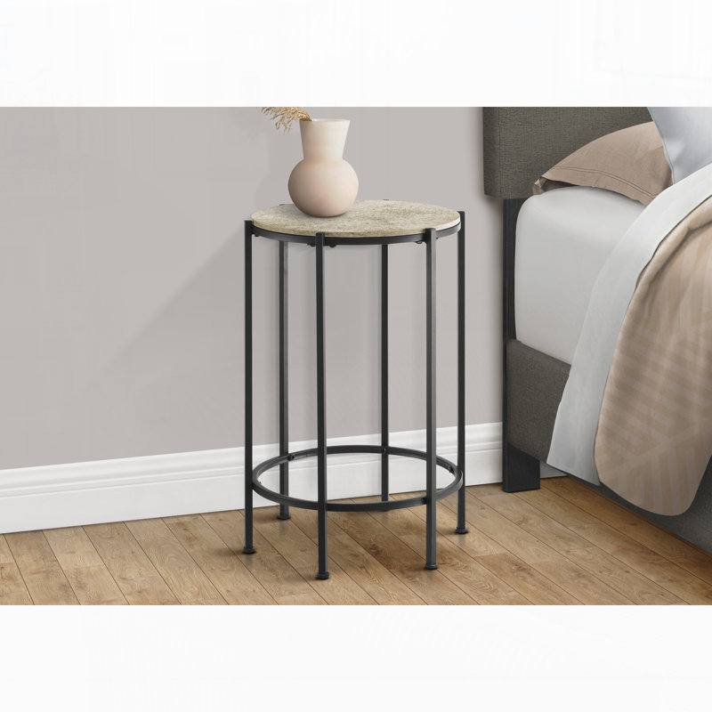 Modern End Table for Living Room, Bedroom, Beige Duplicate 2