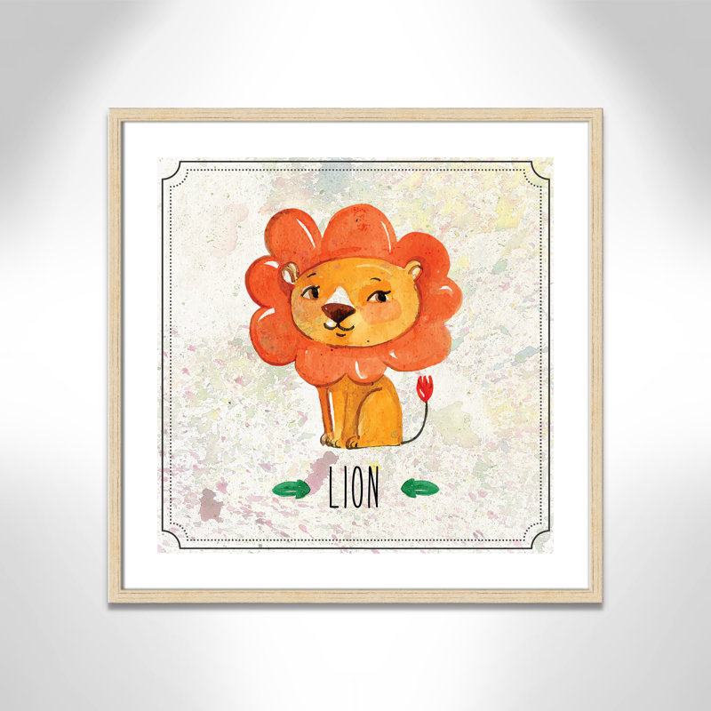 Impression sur papier Jungle Day 1 ', Encadré de boîte beige, H 26,5 po x l 26,5 po x P 1,18 po