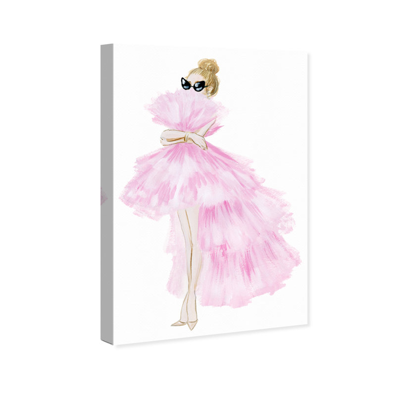 «Pink Tutu Dress», impression encadrée, H 24 po x l 16 po x P 0,75 po, Toile tendue