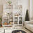 71 in Pantry Storage Cabinet with Doors, Adjustable Shelves & Pegboard, Kitchen Hutch for Dining Room, White-888583819