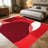 1PC Red Tone Overlapping Circle Modern Abstract area rugs for Living Room, Soft and Comfortable, Suitable for all seasons, easy-to-maintain, machine washable Indoor floor mat, Under Table Farmhouse suitable for dining table, bedroom entryway, home-1561120449