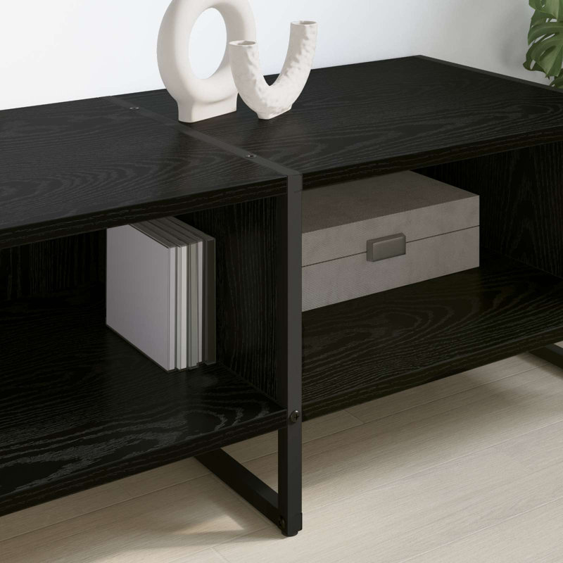 Unfinished TV Stand for TVs up to 77", Black Oak