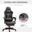Fauteuil ergonomique en cuir Pu brun, hauteur réglable, repose-pieds, brun lombaire confortable, revêtement en cuir, réglable