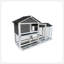 Removable Tray Wooden Outdoor Rabbit Hutch With Running Cage, Durable And Easy To Clean For Pet Safety And Comfort