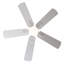 Ventilateur de plafond encastré avec lumière DEL à intensité variable et télécommande, 42 pouces, 5 pales à finition bois réversible, blanc éclatant