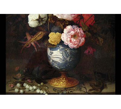 " Wan-Li Vase With Flowers "