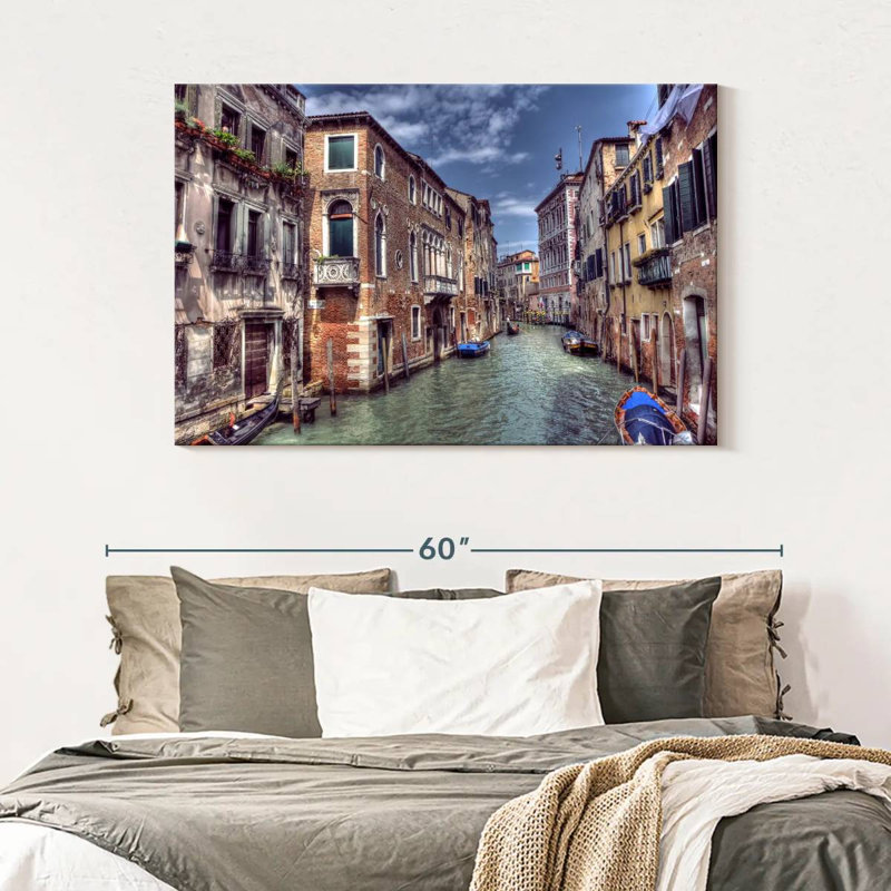 Lilie Venice Street Canal, H 32 po x l 48 po