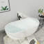 Baignoire de trempage en acrylique autoportante L 59 po x l 28 po avec bonde chromée et trop-plein-74012532