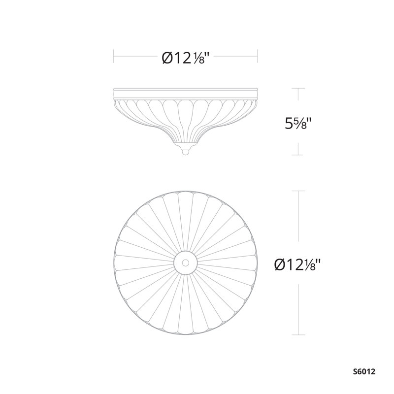 Roma 1 Light Flush Mount, 5.6" H x 12.1" W x 12.1" D, Chrome