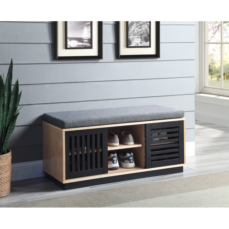 Banc Gamaliel avec rangement pour entrée