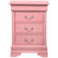 Table de chevet rose élégante pour l'élégance de la chambre à coucher avec un design de panneau de particules durable