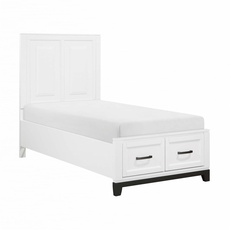 Lit plateforme avec meubles de chambre à coucher en bois avec tiroirs de rangement 1pc (seulement lit), Simple