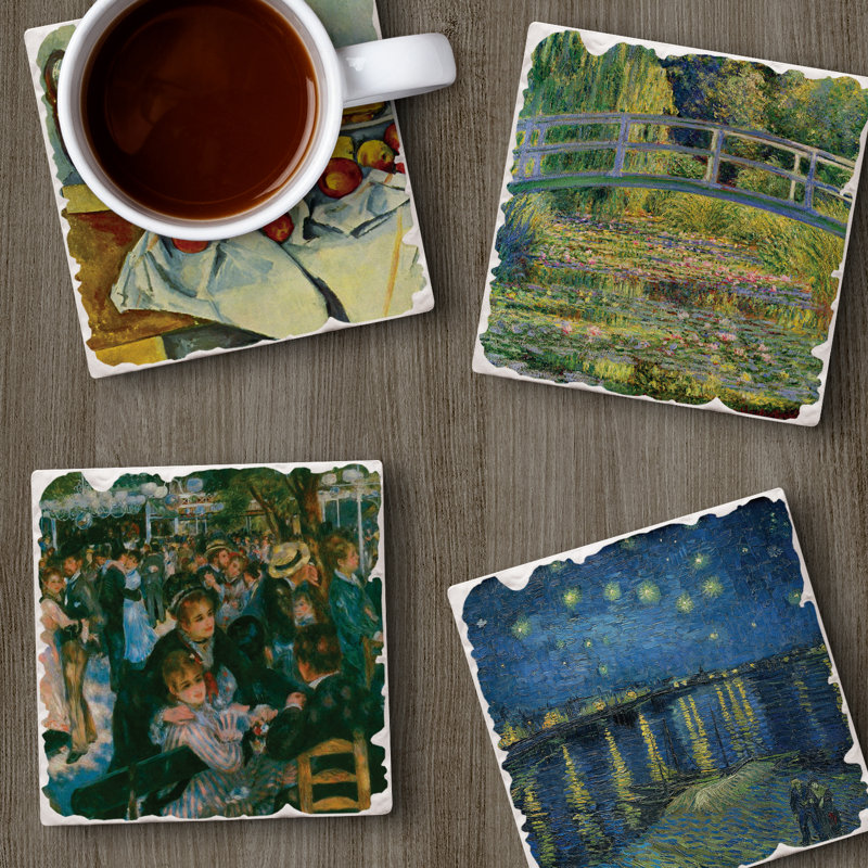 Paquet de 4 sous-verres Thirlystone Impressionist