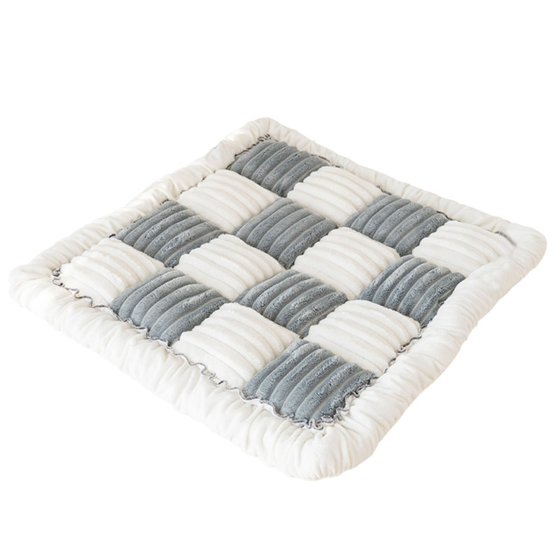Fun Sofa Cover,Checkered Square Design,Window Seat Cushion, Bed Headboard Cushion, Tatami Mat, Gray/White, 27" H x 71" W