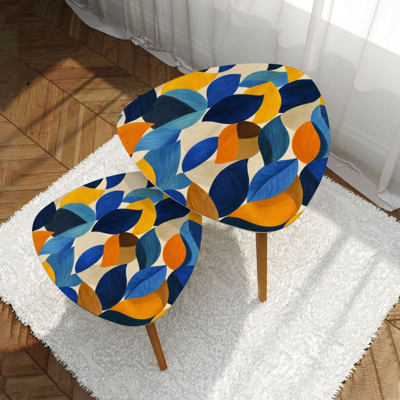 Ensemble de 2 tables basses gigognes Triangle