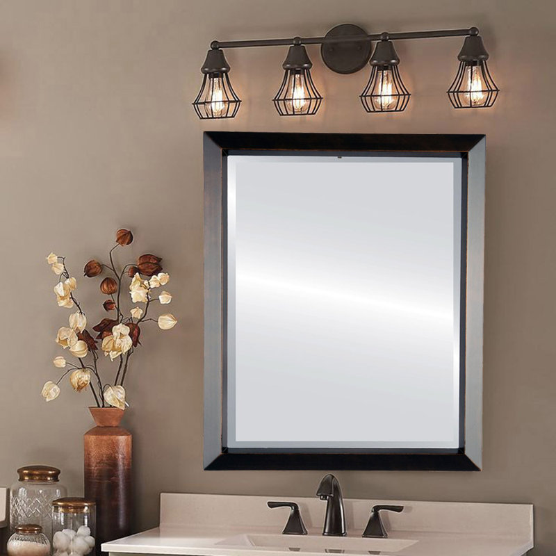 Gatica Rectangle Mirror, 26" x 20", Rubbed Bronze