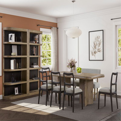 English Knotty Oak Double Pedestal Table