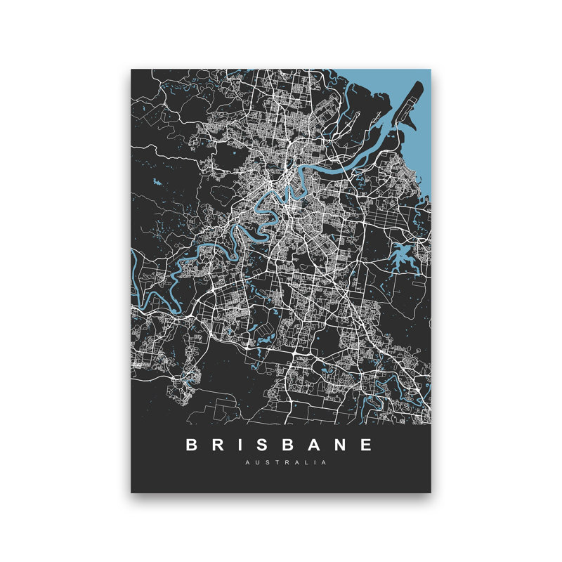 Brisbane II - Print, Wrapped Canvas, 30cm H x 21cm W x 1cm D