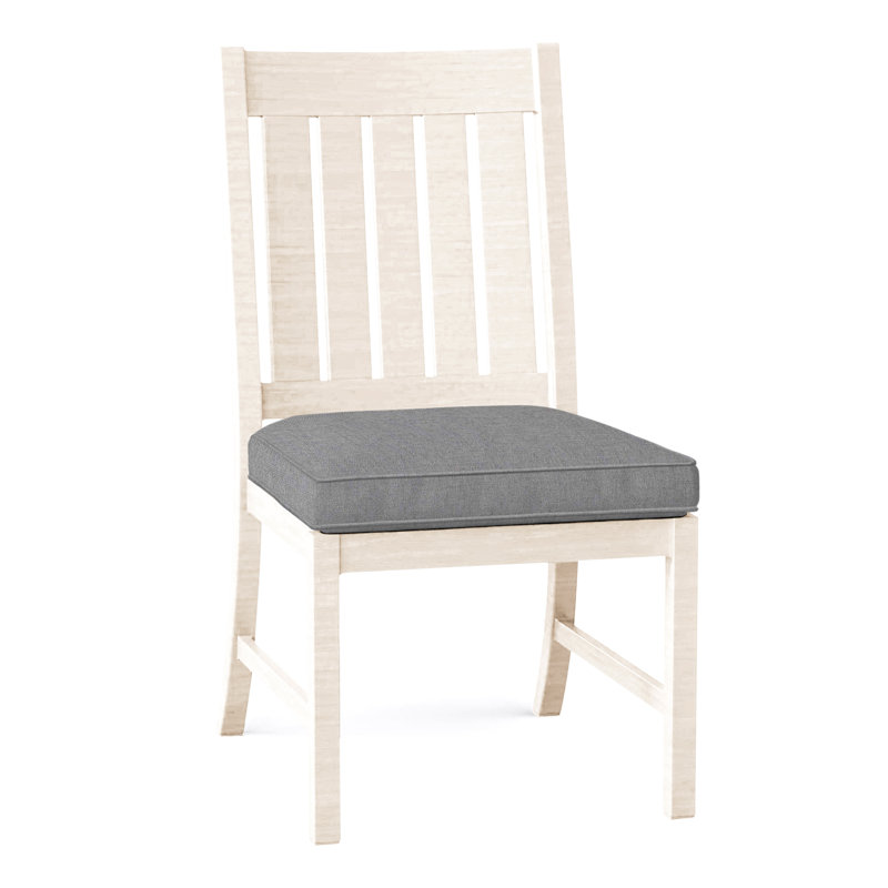 Club Patio Dining Side Chair with Cushions, Welt, Oyster, Verona Mist