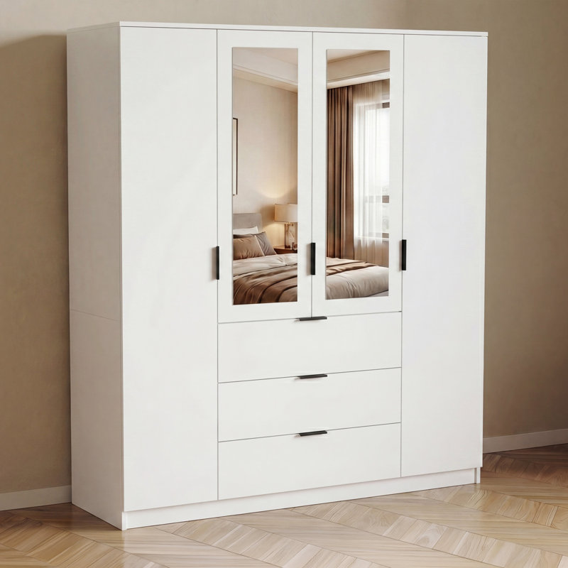 Particleboard Wardrobe, White