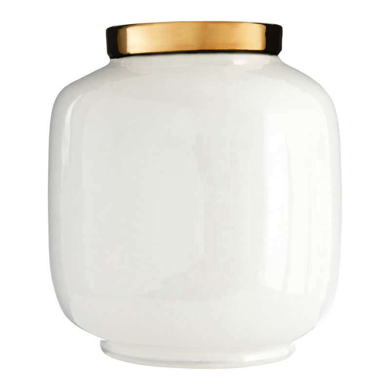 Ahmed Ceramic Table Vase, White
