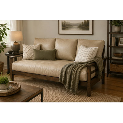 Pendleton Wood Frame Studio Sofa Sleeper