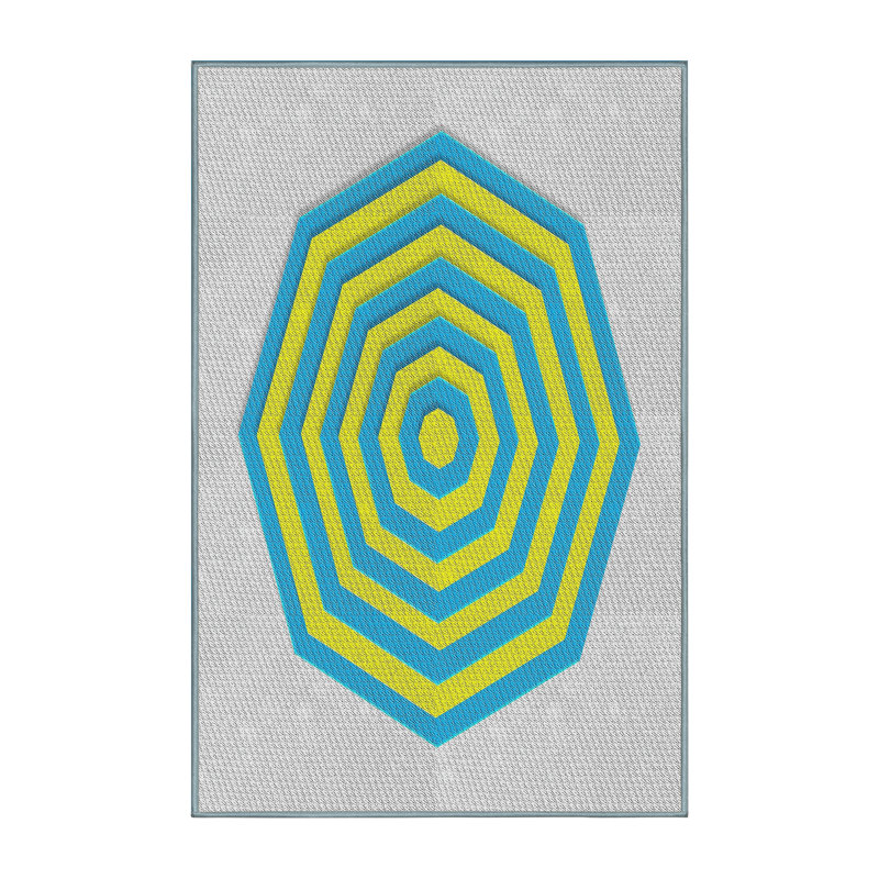 Geometric Indoor Rug, Runner 2' x 5'