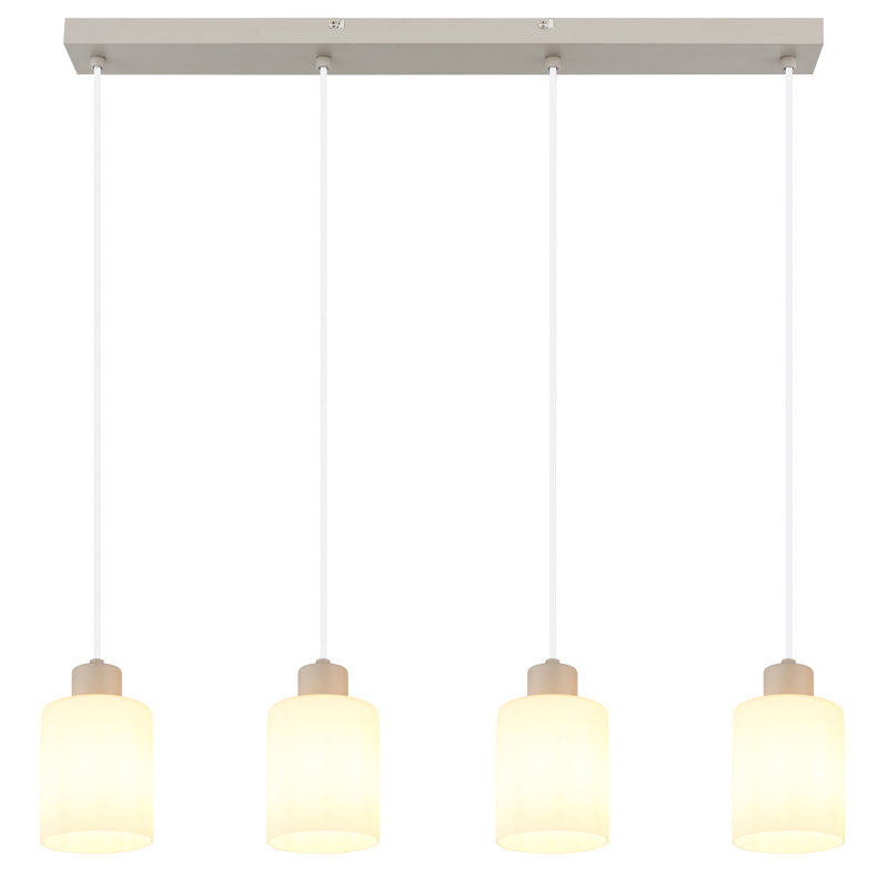 4 - Light Natural Geometric Pendant