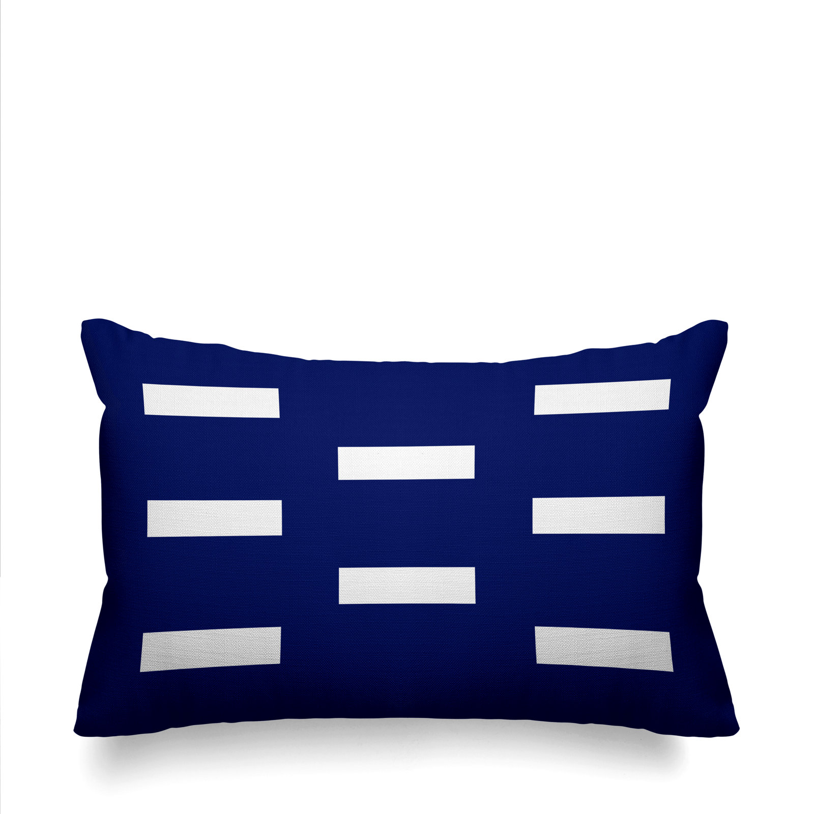 Luella Geometric Indoor/Outdoor Throw Pillow, Navy Blue
