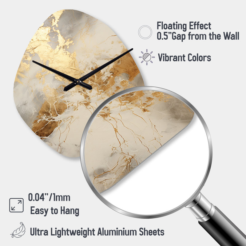 Horloge murale asymétrique en métal Gatica, Petit