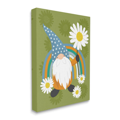 «Daisy Garden Gnome Blue Rainbow» par - impression