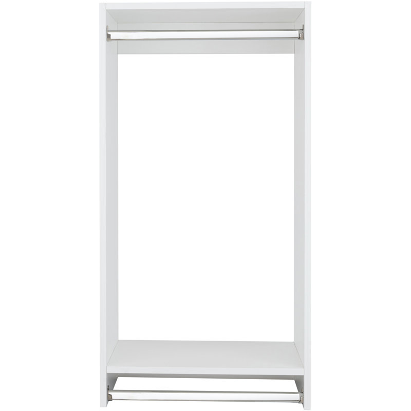 Modular Closets Double Hanging Unit for Walk-in Closet System, 46" H x 19.5" W x 14" D