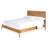 Amy Platform Bed, Low Profile Frame, Panel Headboard, Brown-105790216