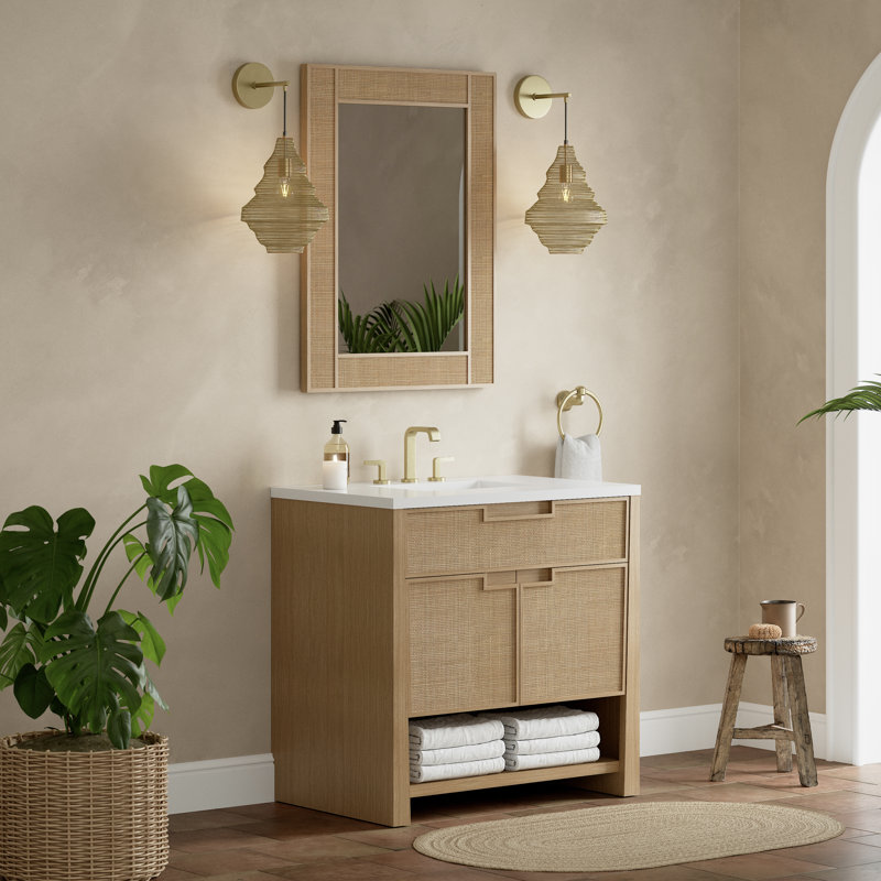 Solene Rectangle Mirror, Seaside Oak