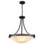 Luminaire suspendu bol en verre à 4 lumières à intensité variable de 20,5 po noir mat pour la salle à manger-118101249-118101248