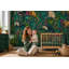 Décoration murale amovible motif sarcelle tropicale foncé-129446609-129446612
