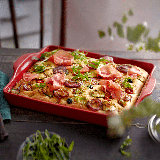 Emile Henry USA Pizza / Bread Non-Stick 1 -Piece Ceramic / Porcelain 12.5 in. Deep Dish Pizza Pan