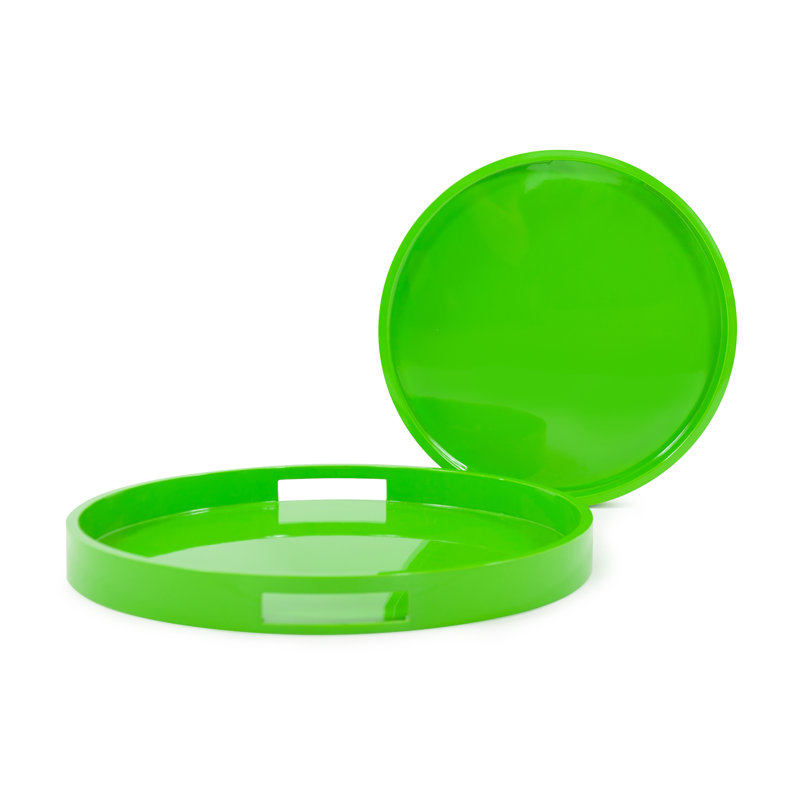 Bharati Wood Tray - Set of 2, Green